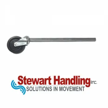 NestaFlex 5" x 1 1/2" Black Caster, No Brake. Stem 18 3/4" x 1". Part #6430